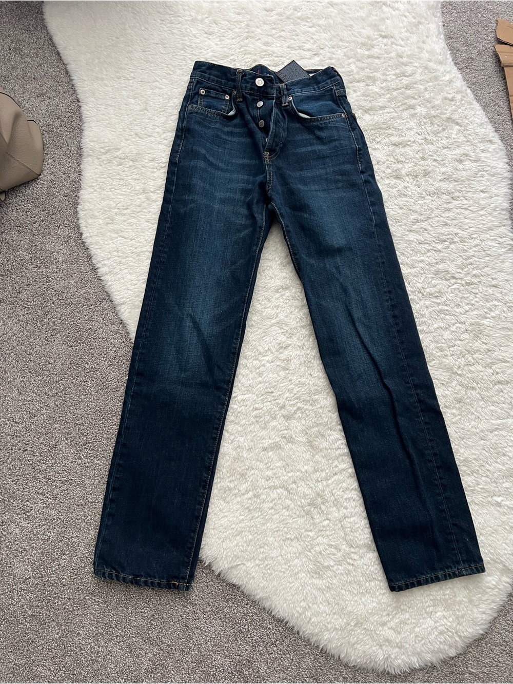 Zara Dark Blue Straight Jeans